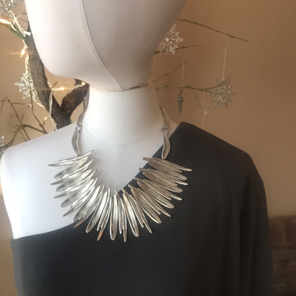 Pewter statement necklace